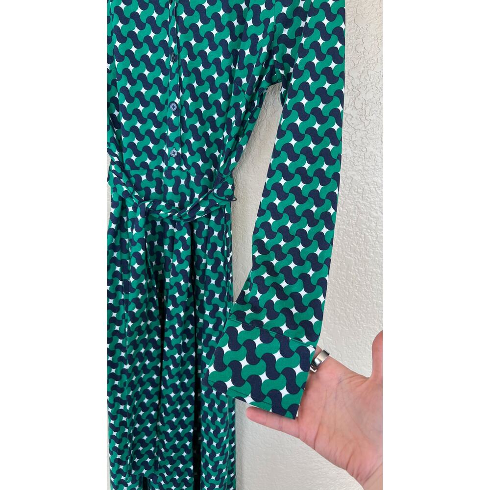 Boden Green Patterned Midi Dress - Picture 4 of 11